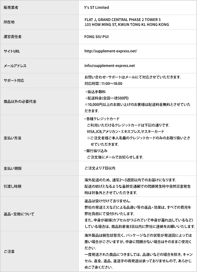 特定商法取引表示